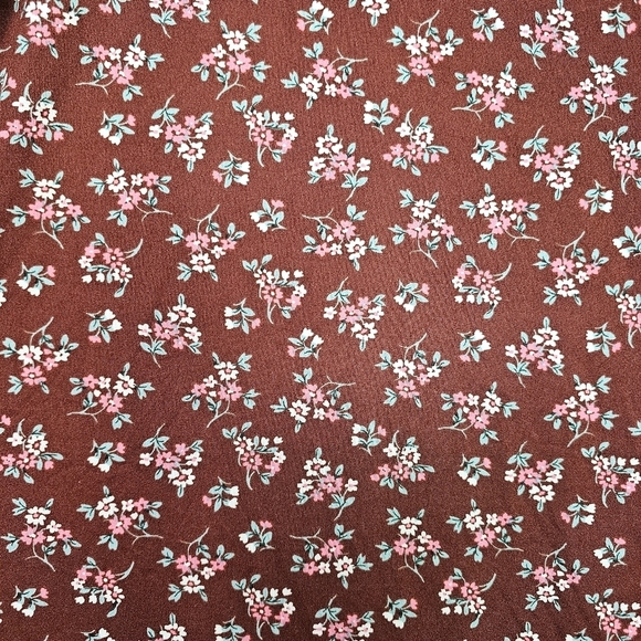 NWOT Fortune + Ivy Women's Burgundy Floral Flowy Sleeveless Midi Dress, SMALL - Picture 7 of 10